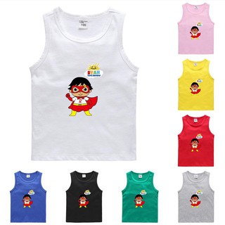 ryan toys review children's vest casual bottoming shirt sweat-absorbent candy middle and small children's sleeveless shirt