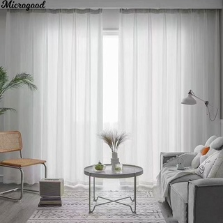M Solid Color Window Curtain High-density White Sheer Voile Washable for Bedroom