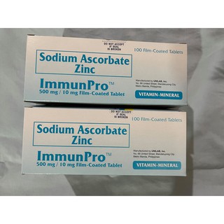 Immunpro sodium ascorbate with Zinc 500mg (100TABS) [READY TO SHIP] (3)