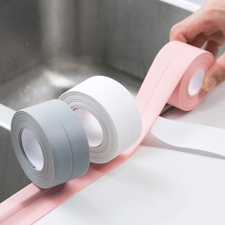 3.2m Sealing Strip Bathroom Shower Sink Bath Caulk Tape White PVC Self Adhesive Waterproof Wall Tape