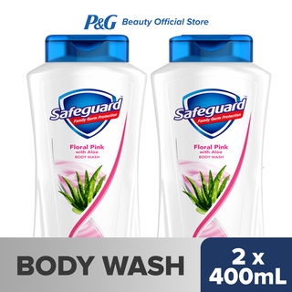 Safeguard Floral Pink with Aloe Body Wash (400mL) Duo