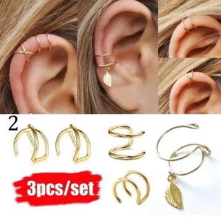 leahshi )3in1 pcs/set Rose gold Korean Fashion ear clip (1)