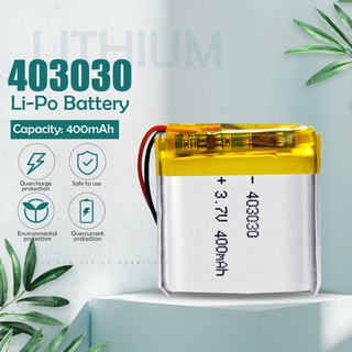 3.7V 400mAh 403030 Lithium Polymer Li-Po Rechargeable Battery For MP3 MP4 GPS Smart Watch Bluetooth