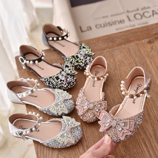 Kids Sandals Glitter Bow Sandals for Baby Girl Korean Style Fashion Light Weight Sandals Size 21-35