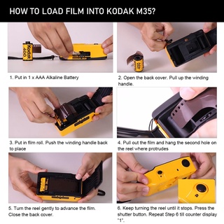 KODAK Vintage Retro M35 / M38 35mm Reusable Film Camera Sky Blue/ Yellow / Mint Green / Pink / Red / Grapefruit / Lavender Color (6)