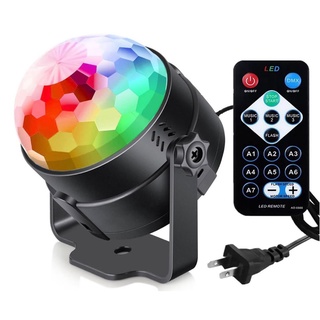 Double 11Sound SENSOR Activated Party Lights with Remote Control Dj Lighting, RBG Disco Ball, Strobe