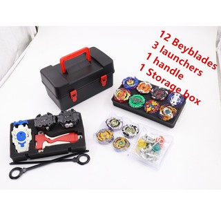 12 IN 1 Beyblade Burst Launcher Set With Storage Box For Kid
