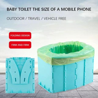 [COD] Foldable Portable Baby Potty Toilet Seat Travel Camping Potty Training Seat Children's Toilet