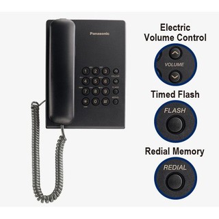 【spot good】 ✼☒PANASONIC KX-TS500MX Landline Phone (Black)