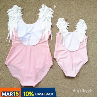Wings Mother Daughter Swimsuits Family Matching Swimwear Mommy and Me Bikini Dresses Clothes Mom Bab