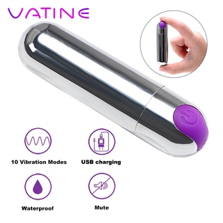 VATINE Mini Bullet Vibrator Sex Toys for Women 10 Speed Waterproof Strong Vibration USB Rechargeable