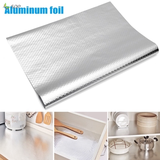 Self Adhesive Waterproof Oil-proof Aluminum Foil Wallpaper Kitchen Stove Wall Sticker (3)