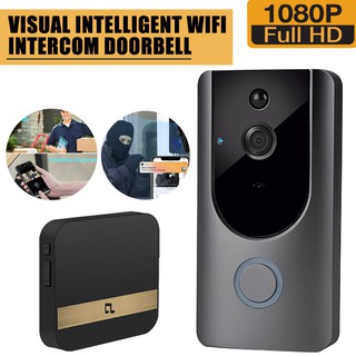 1080P HD Smart Video Doorbell WiFi Wireless Security Camera Door Ring Bell