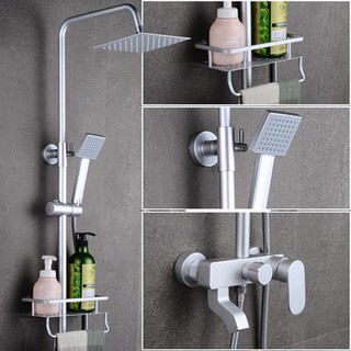 メ➳Space aluminum bathroom faucet shower shower set space aluminum shower hot and cold water shower s