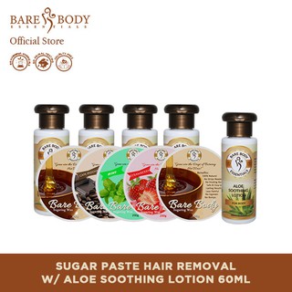 Bare Body Essentials Sugar Paste Hair Removal with Aloe Soothing Lotion 60ml