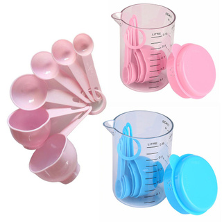 7PCS/Set Plastic Measuring Cups with Spoons Measure Kitchen Utensil Cooking Scoops (2)