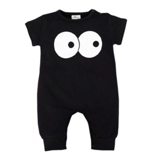 Baby Boy Instagram Look All Black Eyes Onesie Romper Overall