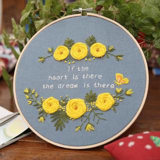 DIY Ribbon Flowers Embroidery Sets Needlework Cross Stitch (4)
