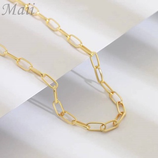 Paper Clip Chain Necklace and Bracelet Simple Elegant Hypo-allergenic Stainless Steel Non Rust (9)
