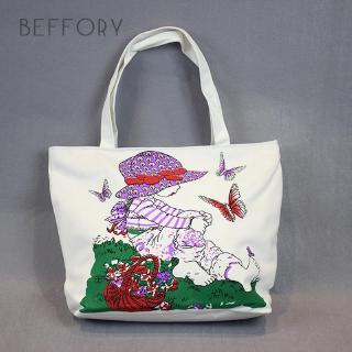 BEFFORY Women's Handbag Simple Shoulder Bag Canvas
