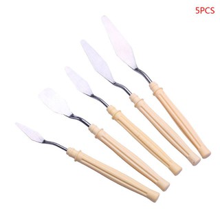 5pcs/set Oil Painting Palette Knife Professional Stainless Steel Scraper Spatula