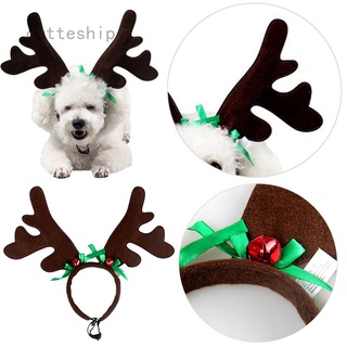 ✕Christmas Pet Headband Deer Horn Hat Costume Dog Puppy Cat Cosplay Party Product Headwear Caps Hat