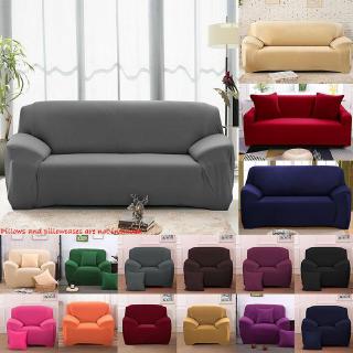 COD 1/2/3/4 Seater Sofa Cover L Shape Universal Slipcover Anti-Skid Stretch Protector Couch Elastic