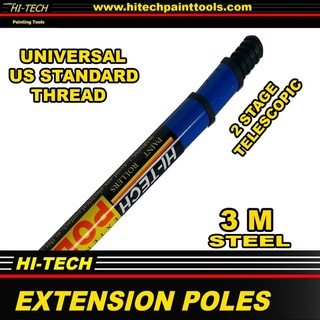 Ladders○HI TECH Extension Pole 3 STEEL STAGE TELESCOPIC universal screw for fruit catcher