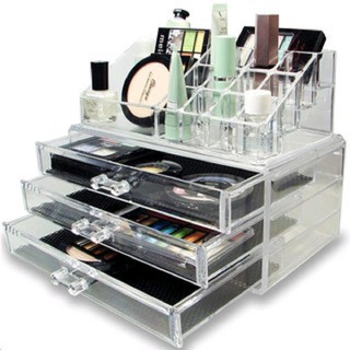 Mimi Philippines Clear Acrylic Cosmetic Makeup Jewelry Storage Organizer 1Pc 19 By 24 Cm