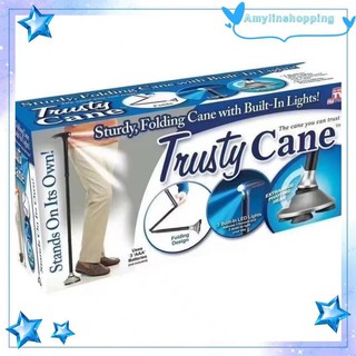 Trusty Cane Folding LED Light Walking Stick with Flash Light for Elders | Tungkod | Cane