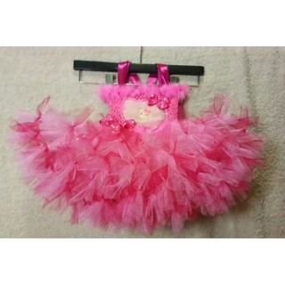 Hello kitty tutu tulle costume dress, ivanna design(free fabric shoes)for1y/o. (4)