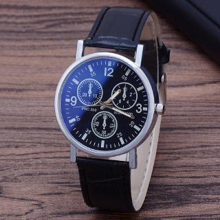 Ready Stock Men Analog Quartz Wrist Watch PU Leather Male Watch（Random color） (5)