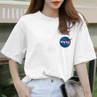 Fashion NASA White round neck t shirt unisex (1)
