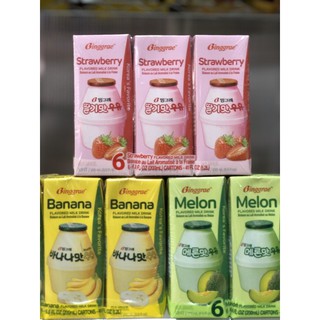 Binggrae Flavored Milk (200ml) Banana / Strawberry / Melon / Lychee