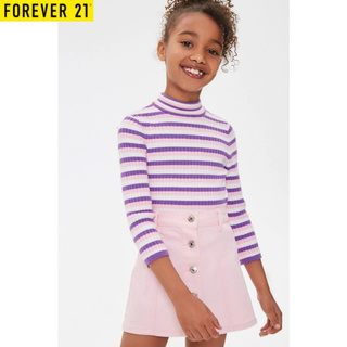 Forever 21 Girl's Striped Sweater (Purple)