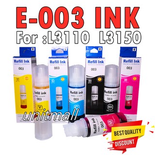 Ink Refill 003 for Epson L1110 L3110 L3116 L3150 L3156 L4150 L4160 L5190 L6160 L6170 L6190 Series