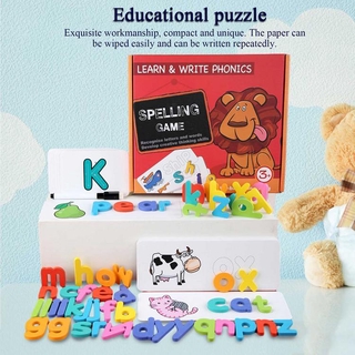 Word Spelling Game Educational Enlightenment Development Toy 26 Letters Writing Cardboard