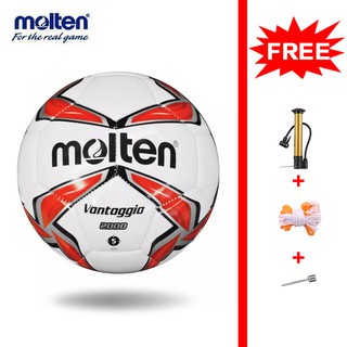 Molten F5V2000-R Vantaggio Football Size 5 with 32 Panel Design and TPU Leather Cover Free giveaways (1)