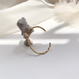 All About Bags Korean Style Jewelry Curvy Pearl Bangle (2)