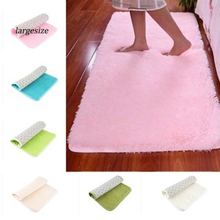 LAR-Candy Color Soft Anti-Skid Carpet Flokati Shaggy Rug Living Bedroom Floor Mat