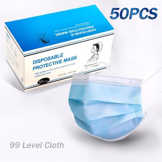 Face mask 3 layers Breathable Disposable Face Mask 50pcs(with box)