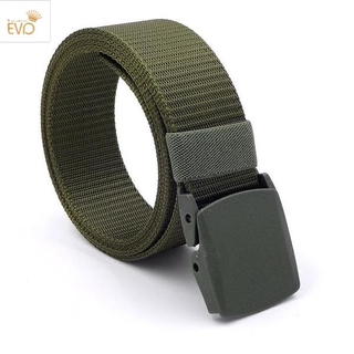 EVD# Mens Womens Unisex Belt Canvas Outdoor Tactical Adjustable Belt with Plastic Buckle