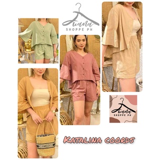 KATALINA COORDINATES | BUTTON DOWN TOP AND SHORTS LINEN COORDS