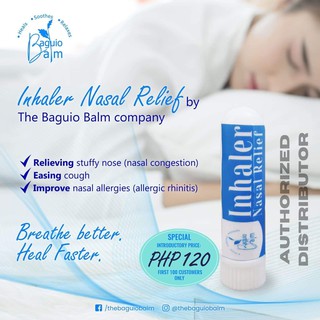 Baguio Balm Nasal Inhaler Instant Relief - Breathe EASY