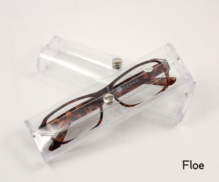 FLOE Eyewear Hard Case Classy Clear Eye Glass Protective Soft Box PVC Glasses Case