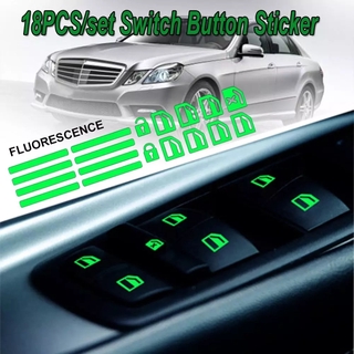 Car Door Window Lift Window Button Sticker Switch Car Styling Car Luminous Sticker