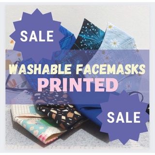 SALE SALE SALE! PRINTED Reusable / Washable 3D Facemask (3 PLY) with adjustable ear loops