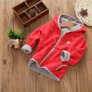Kids Boy Girl Fleece Jacket Baby Zipper Hooded Coat Outerwear (4)