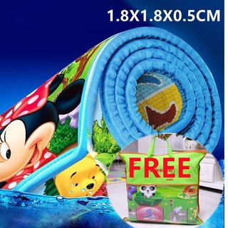 ✔COD Baby Play Mat Foldable Crawling Mat Double-sided Baby Carpet Cartoon Learning Walking Mat