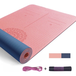 TPE Yoga Mat 6mm For Beginner Non-slip Mat Yoga Sports Exercise Pad With Position Line For Home